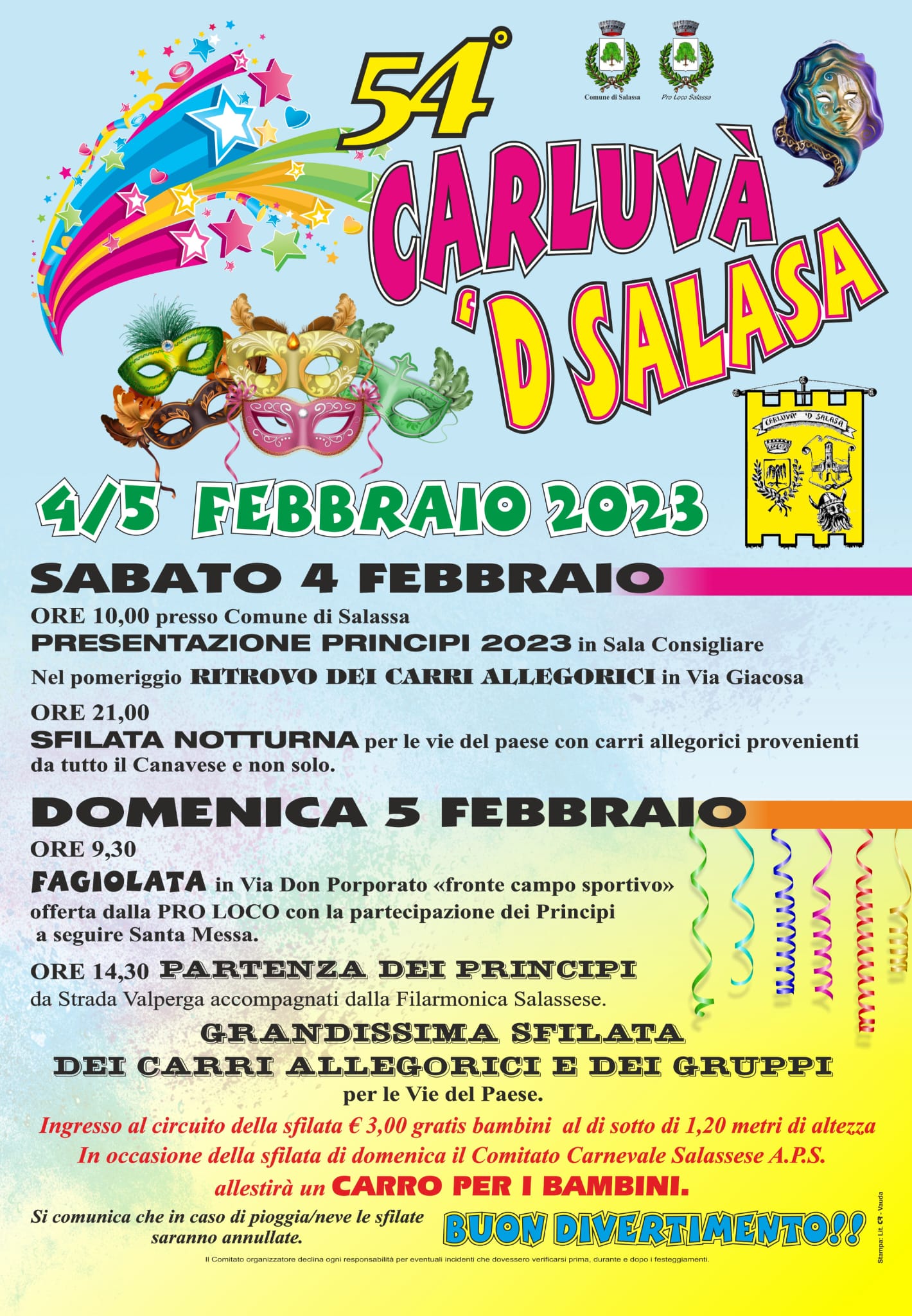 Manifesto Carnevale Salassa 2023
