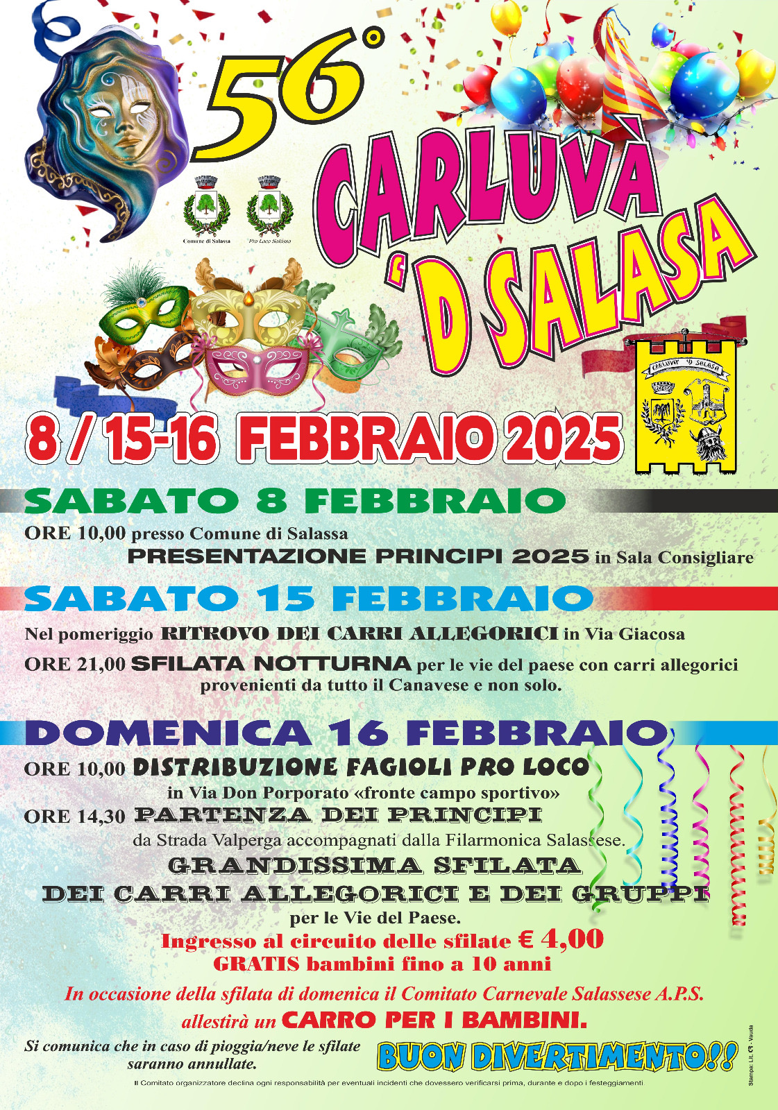 Manifesto Carnevale Salassa 2025